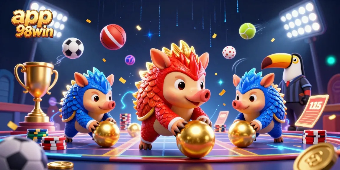 Spin and win big with the app 98win as pangolins roll through poker chips!