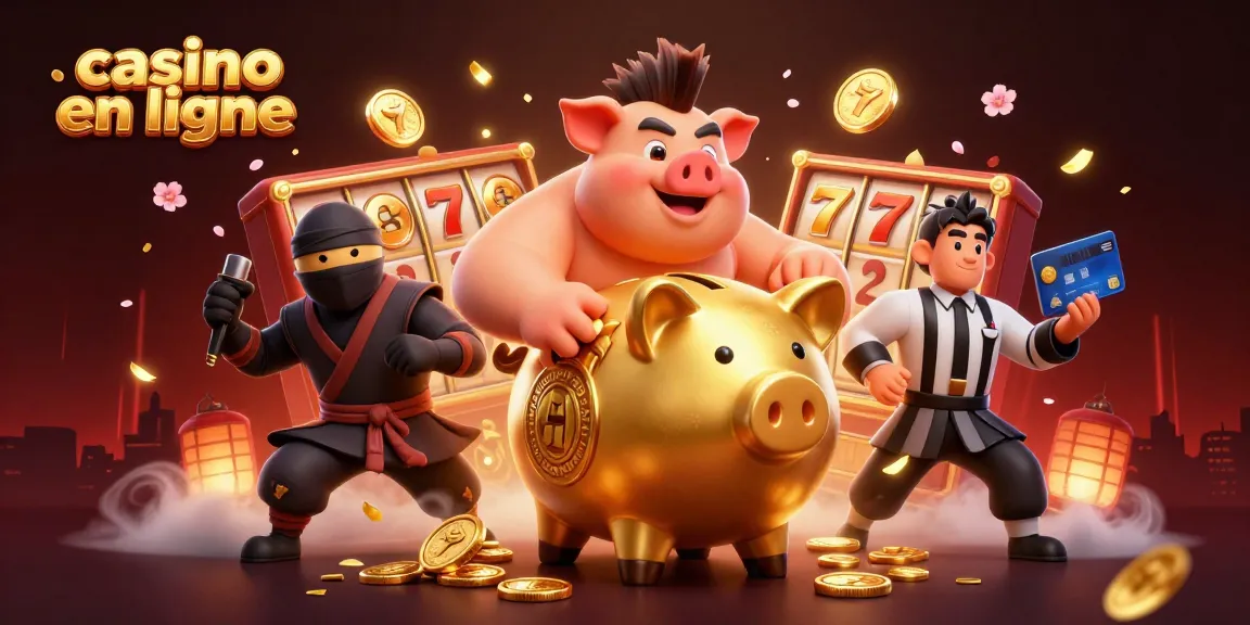 Plongez dans l'univers du casino en ligne avec un sumo en or entouré de jeux captivants.