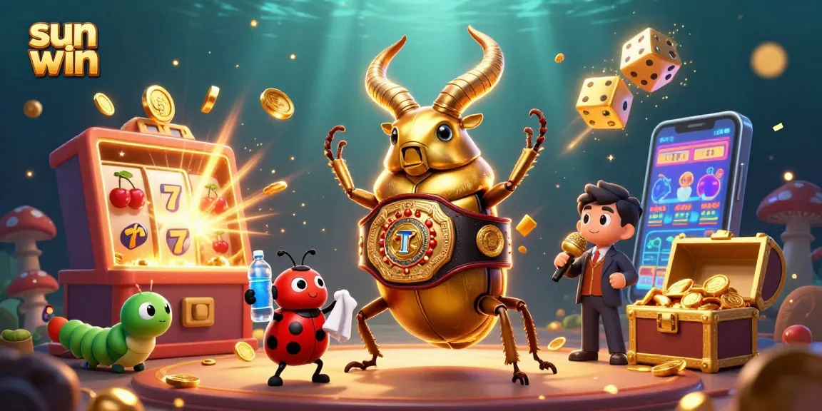 Experience the vibrant, engaging world of sun win casino games with an exciting scene of characters and slot machines.