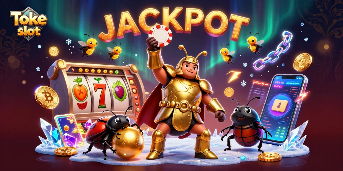 Experience the thrill of Toke slot with vibrant casino elements and winning visuals in a vibrant 3D scene.