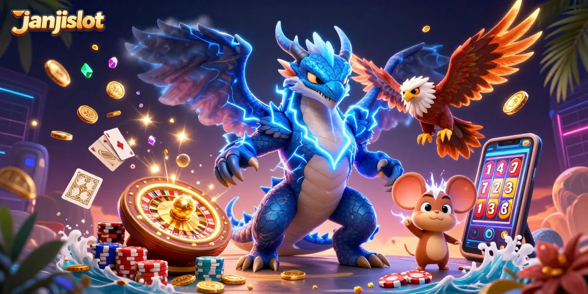 Experience the excitement of janjislot with stunning 3D visualizations of slot games and casino fun.
