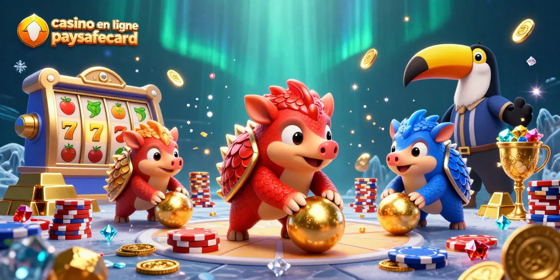 Découvrez le casino en ligne paysafecard avec un affrontement amusant entre des pangolins dans un monde vibrant.