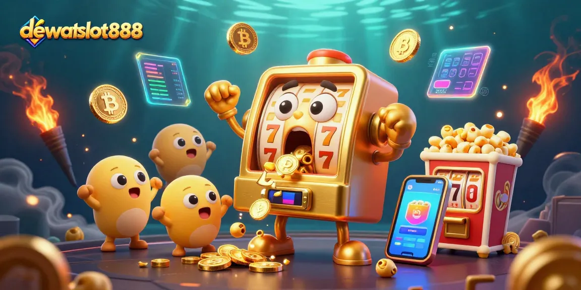 Menangkan jackpot besar di dewataslot888 dengan mesin slot emas dan koin berkilau.