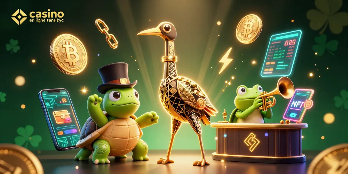 Les joueurs explorent un casino en ligne sans KYC avec des éléments de jeu dynamiques et colorés.