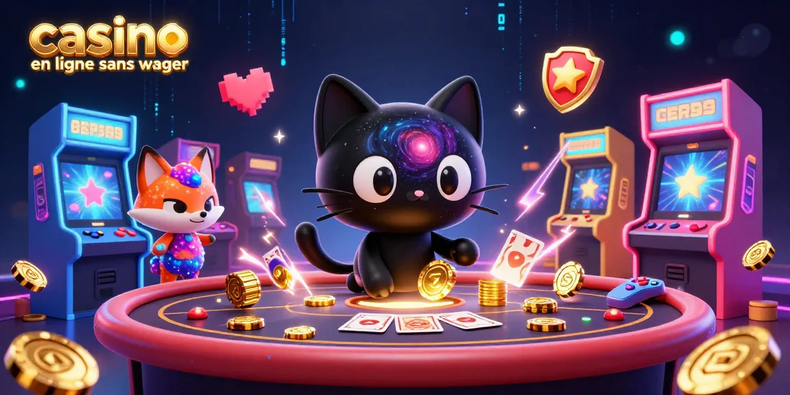 Jouer au casino en ligne sans wager avec le chat noir gravitationnel et le renard nébuleux dans un décor stellaire.