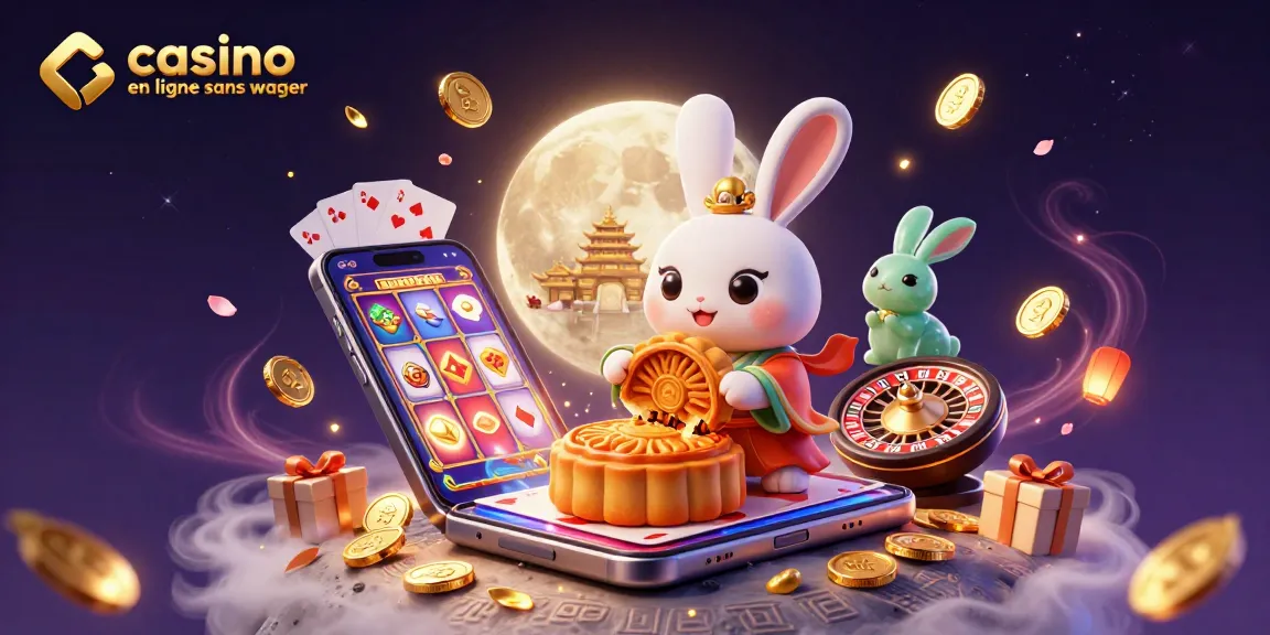 Explorez le monde du casino en ligne sans wager avec ce visuel captivant de loteries lunaires.