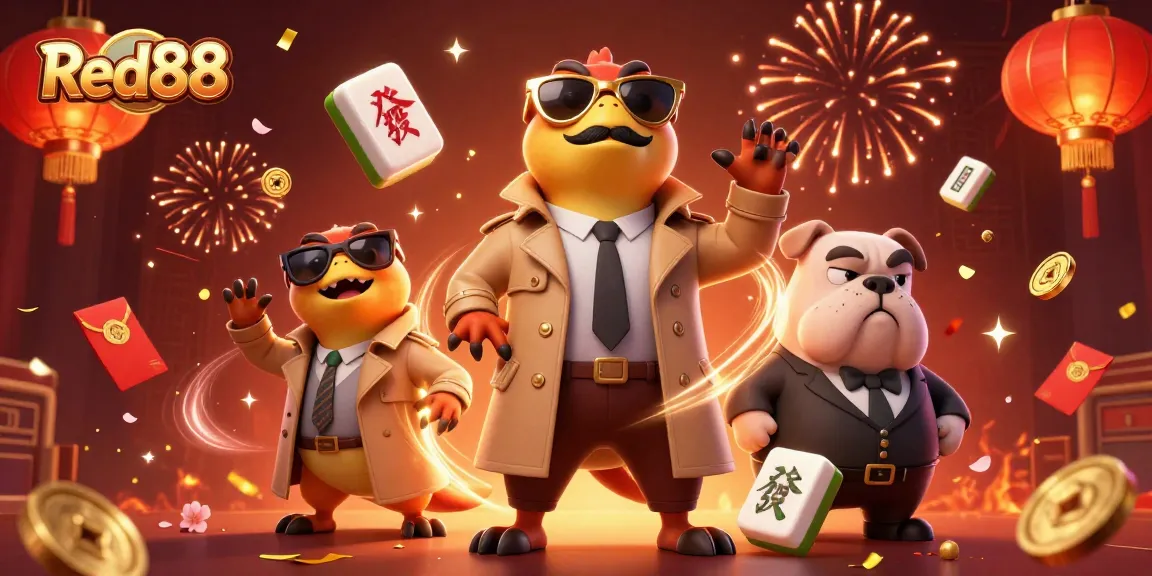 Engage with Red88 at a VIP casino lounge where playful raptors in disguise face a vigilant bulldog bouncer.